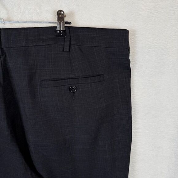 Savane Men's Dress Pants Charcoal Stretch Comfort Trousers Suit Pants Size 40x30 - Picture 4 of 13